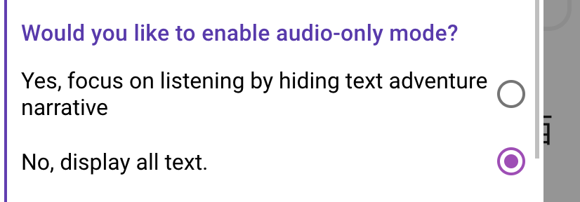 Enable audio-only mode