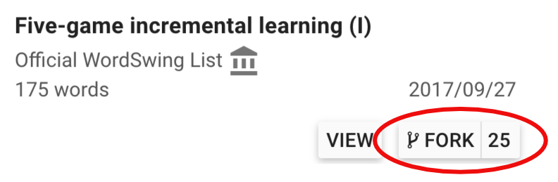 Incremental learning list 1