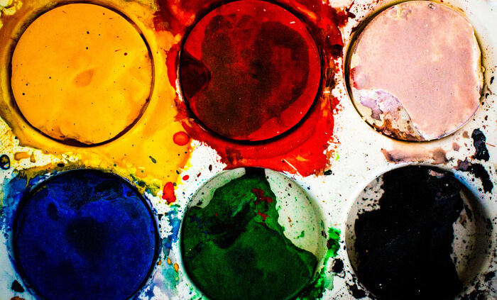 a colorful artist's palette